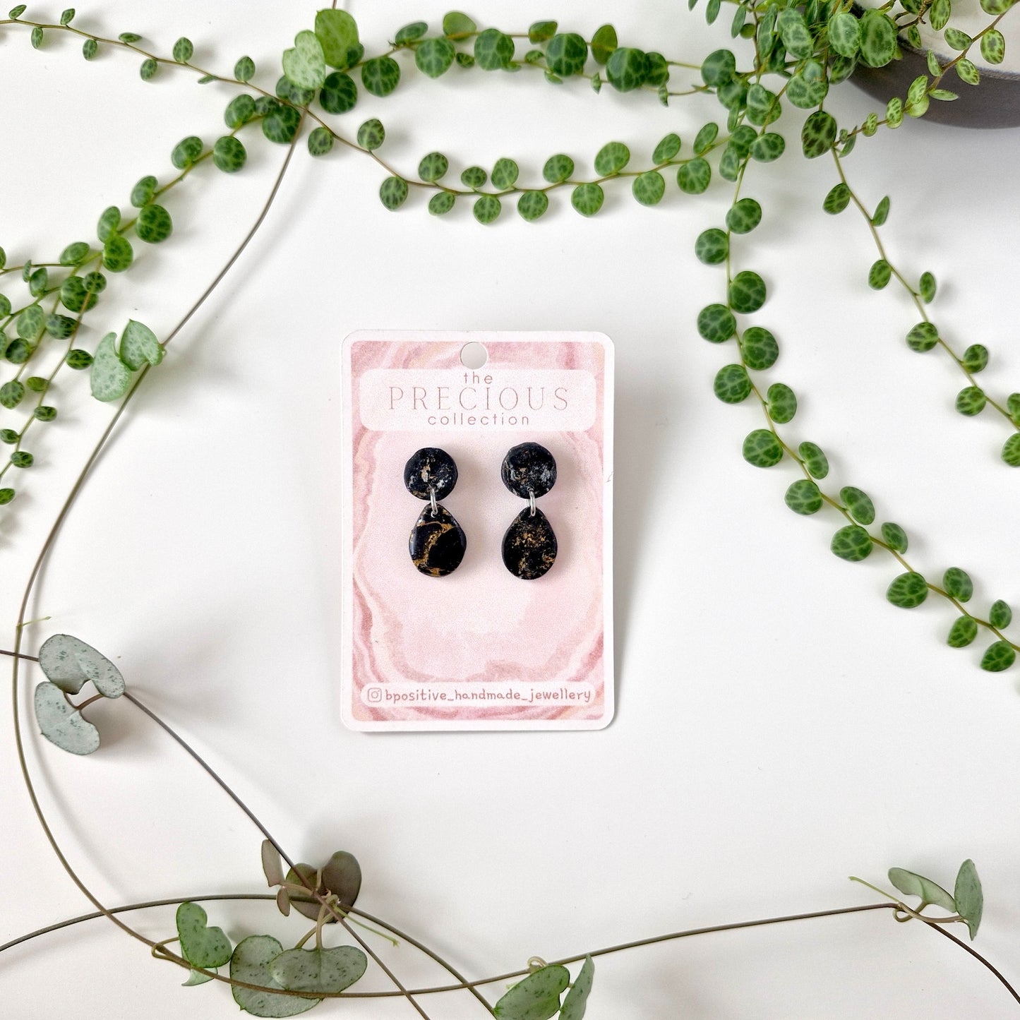 Precious Collection: Obsidian Circle Drops