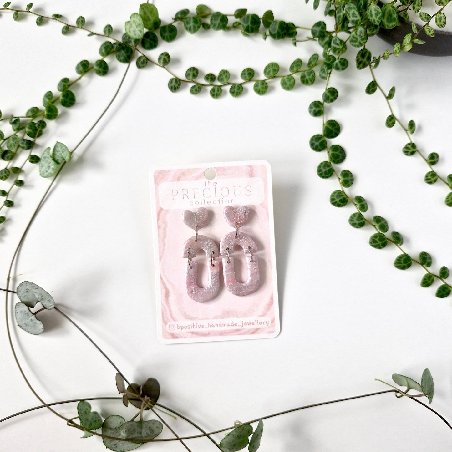 Precious Collection: Rose & Silver Heart Links