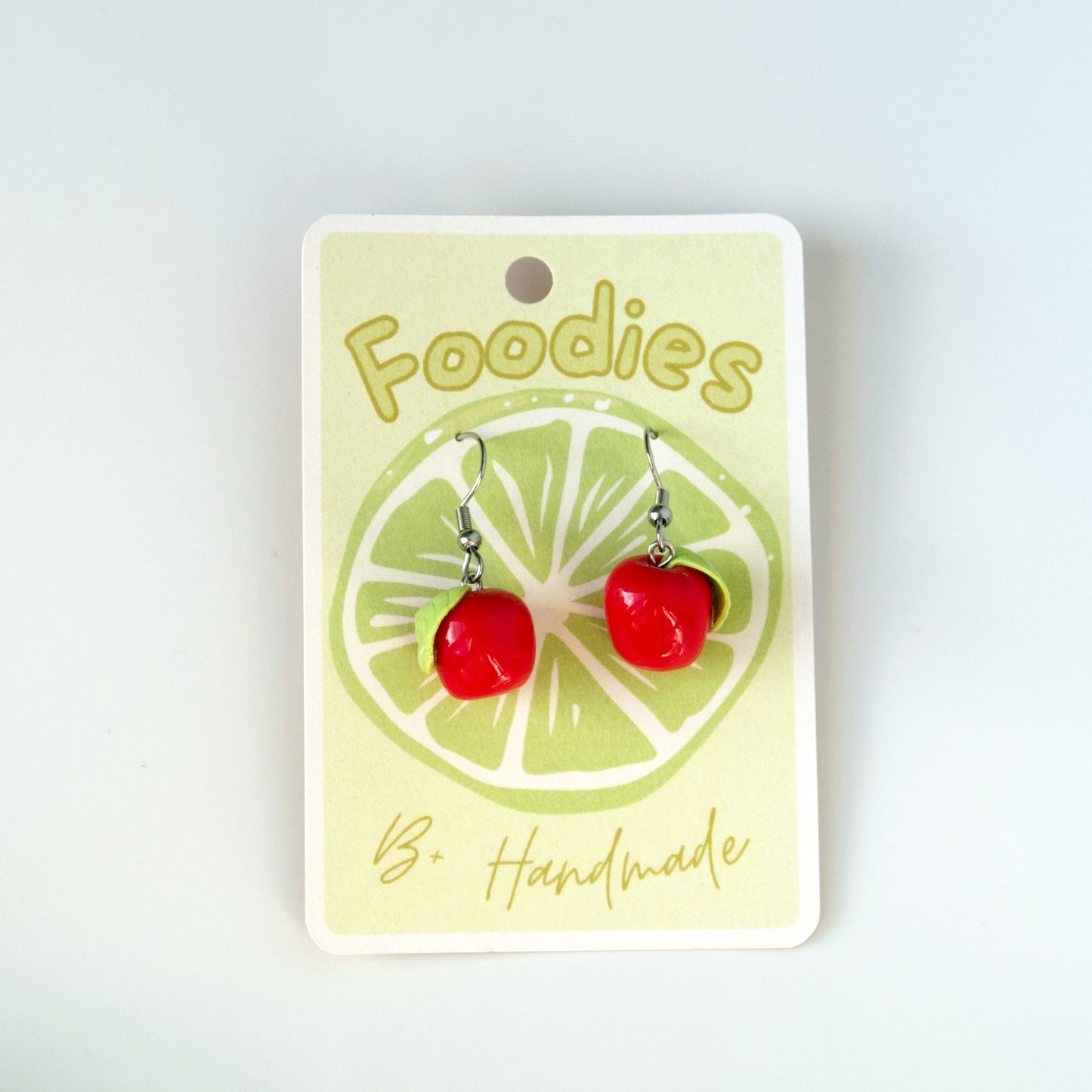 Foodies: Polymer Clay Apple Earrings