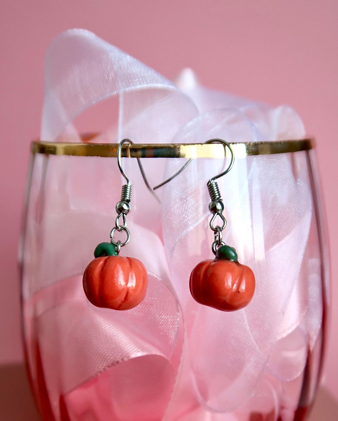 Foodies: Polymer Clay Pumpkin Earrings
