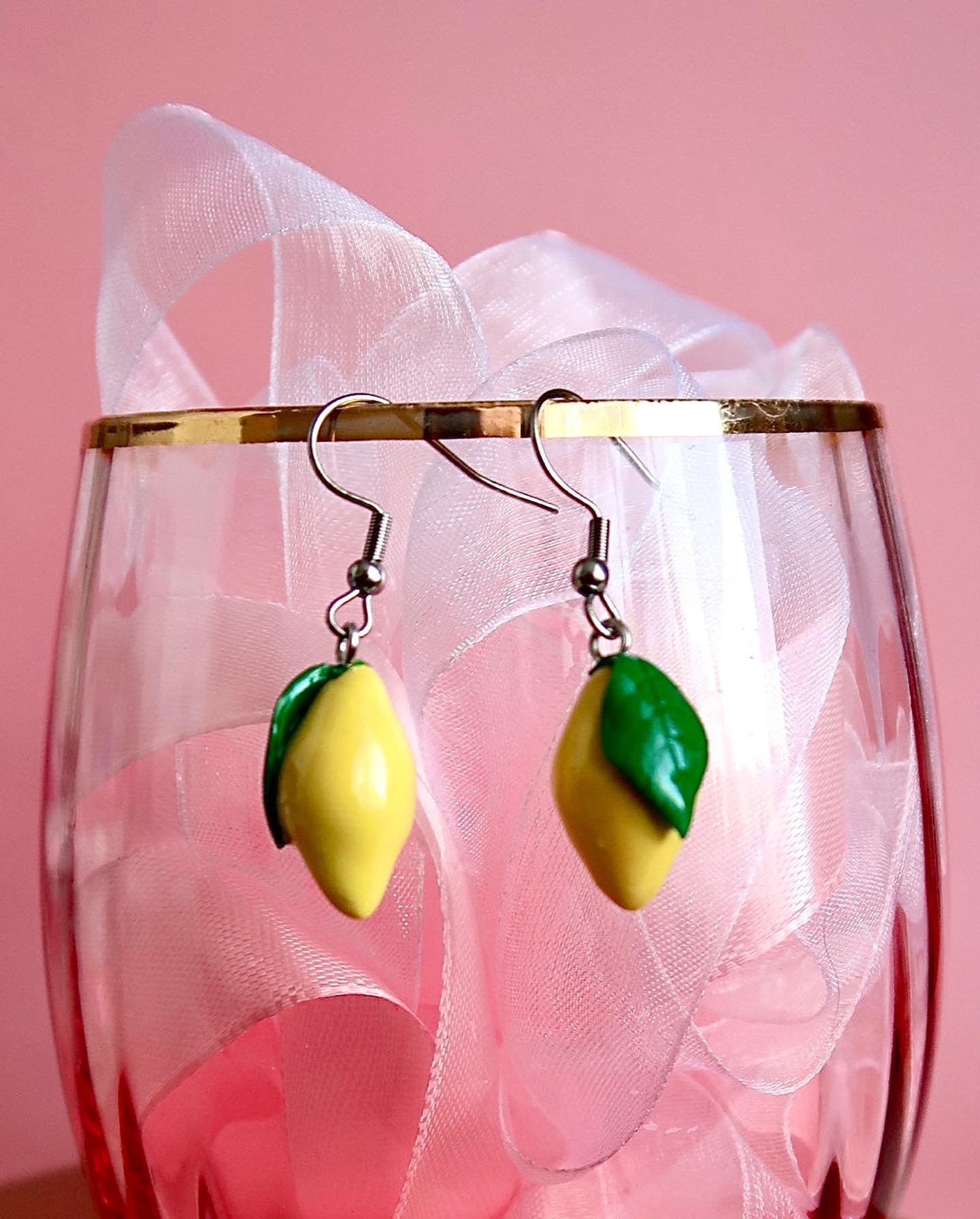 Foodies: Polymer Clay Lemon Earrings
