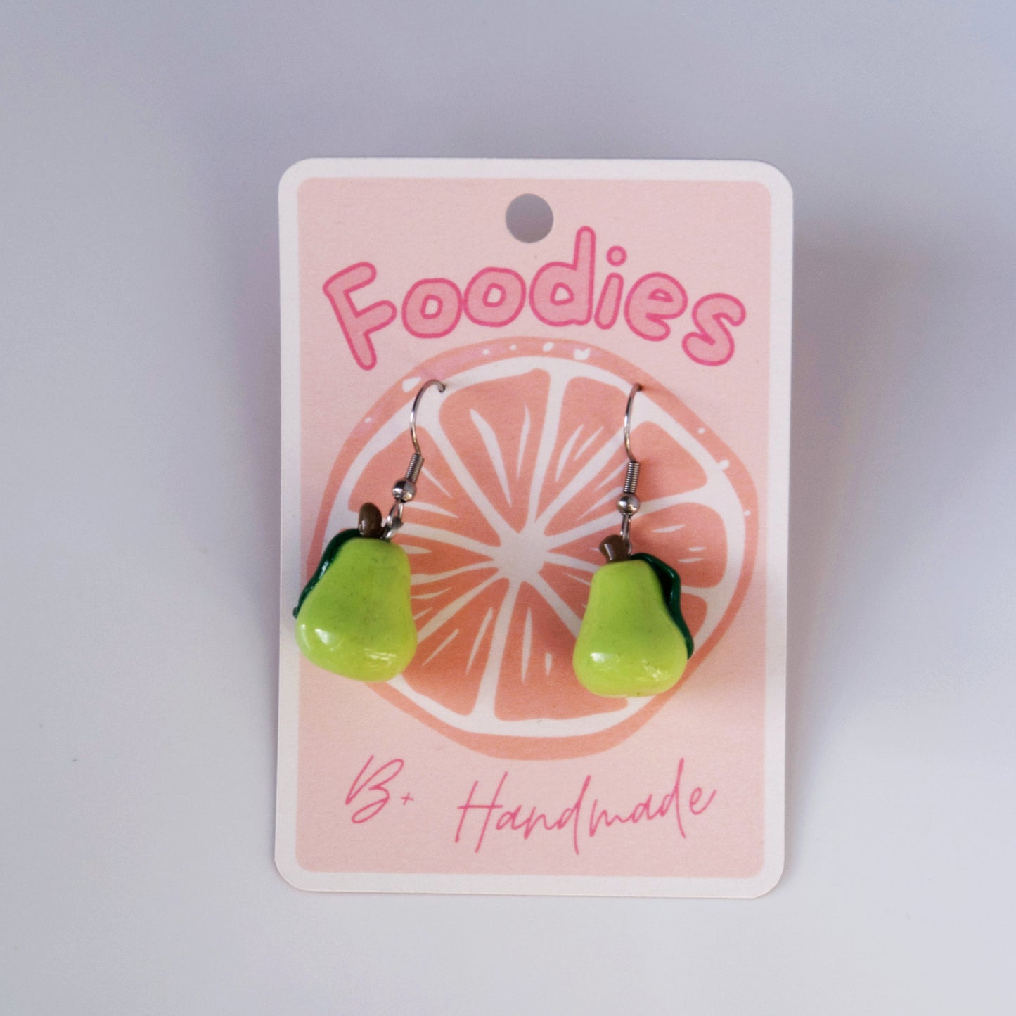 Foodies: Polymer Clay Pear Earrings
