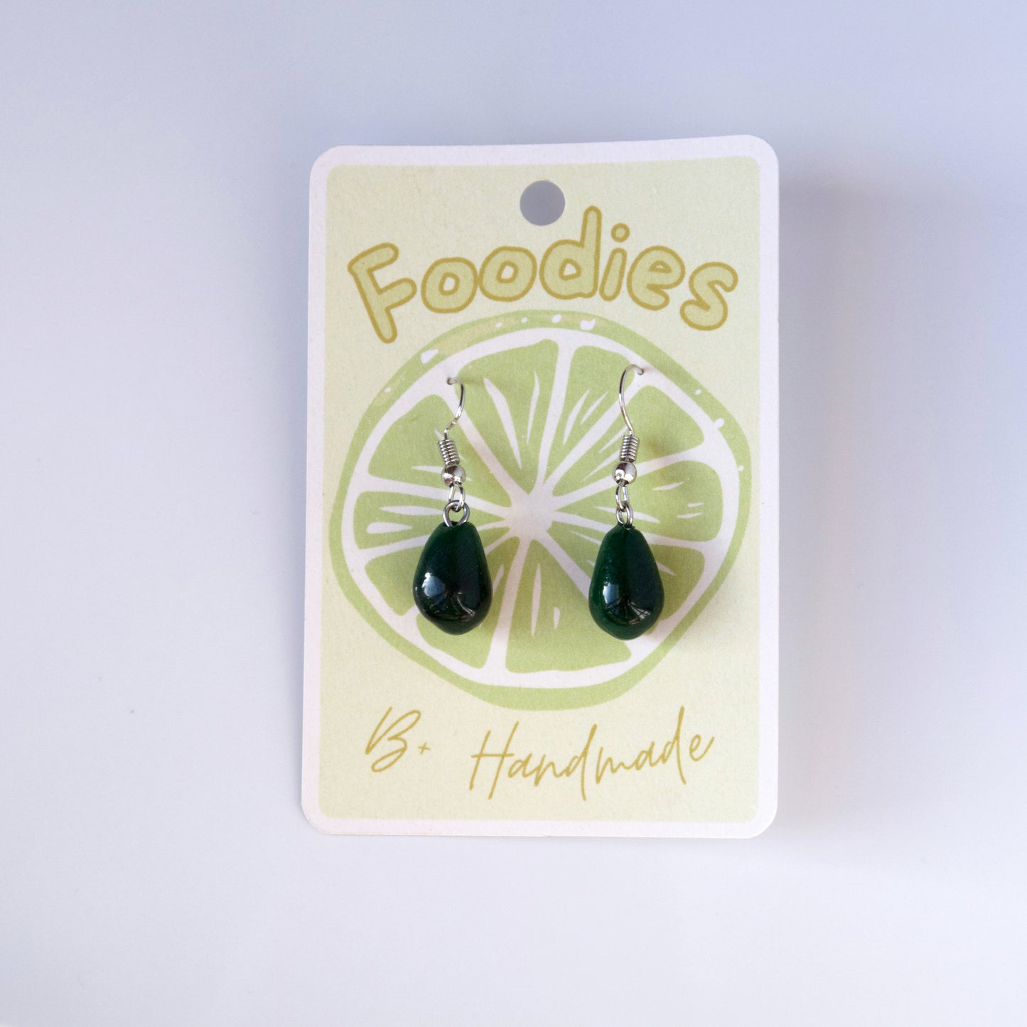 Foodies: Polymer Clay Avocado Earrings