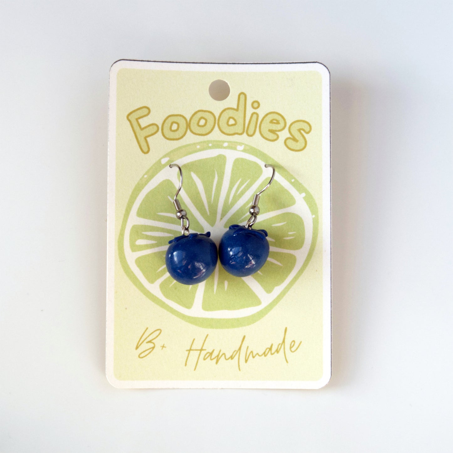 Foodies: Polymer Clay Blueberry Earrings