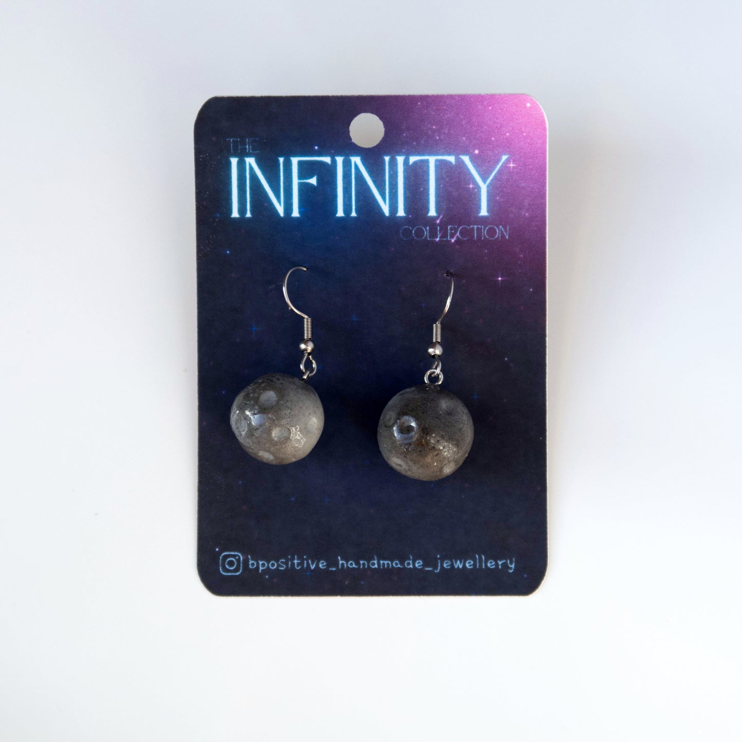 Infinity Collection: Polymer Clay Moon Earrings
