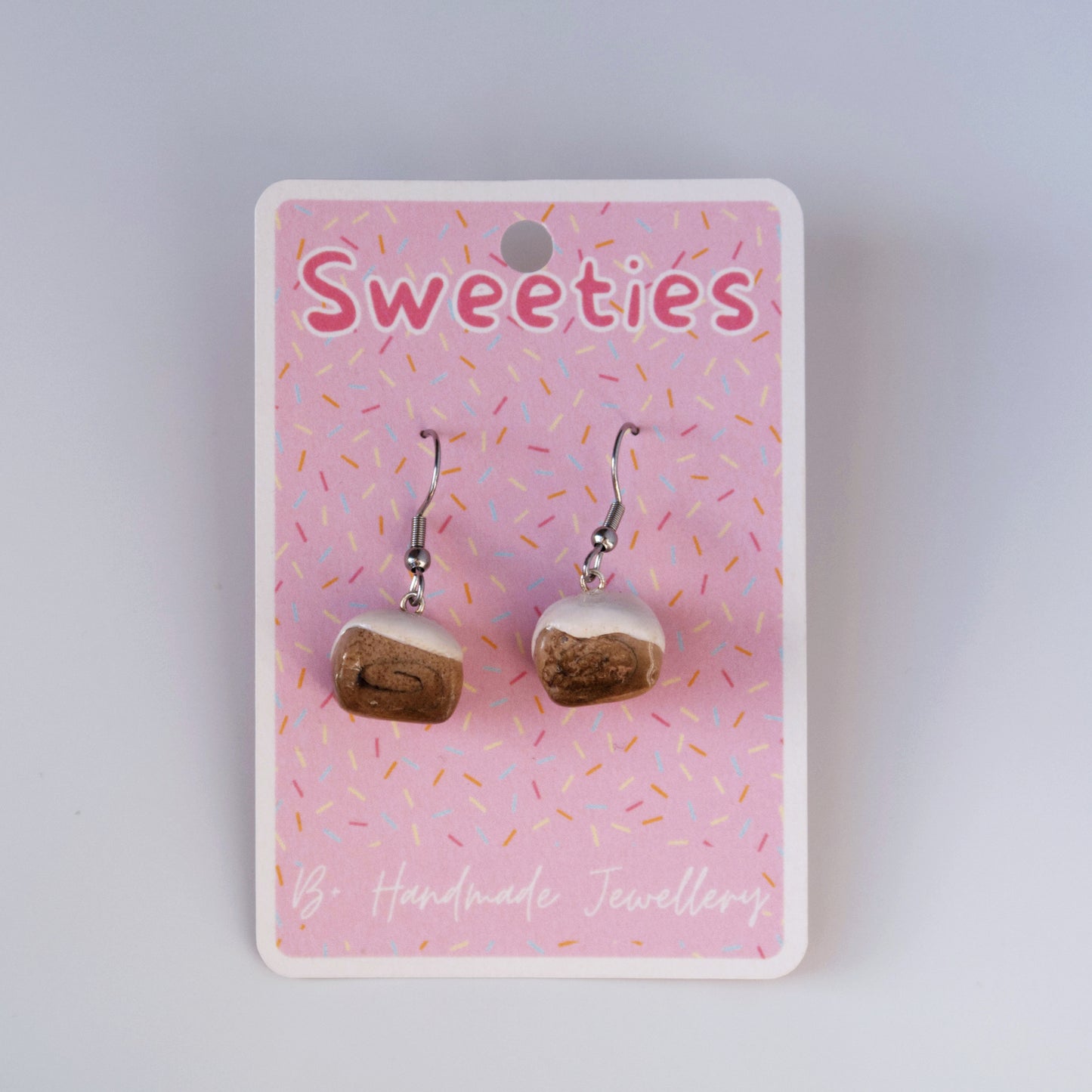 Sweeties: Cinnamon Roll Polymer Clay Earrings
