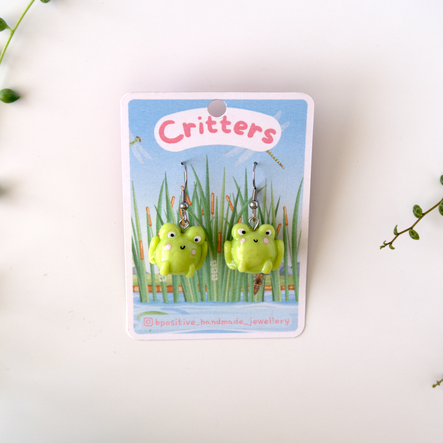 Critters: Frog Polymer Clay Earrings