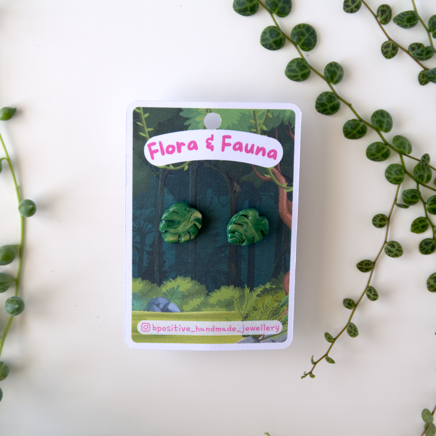 Flora & Fauna: Monstera Studs