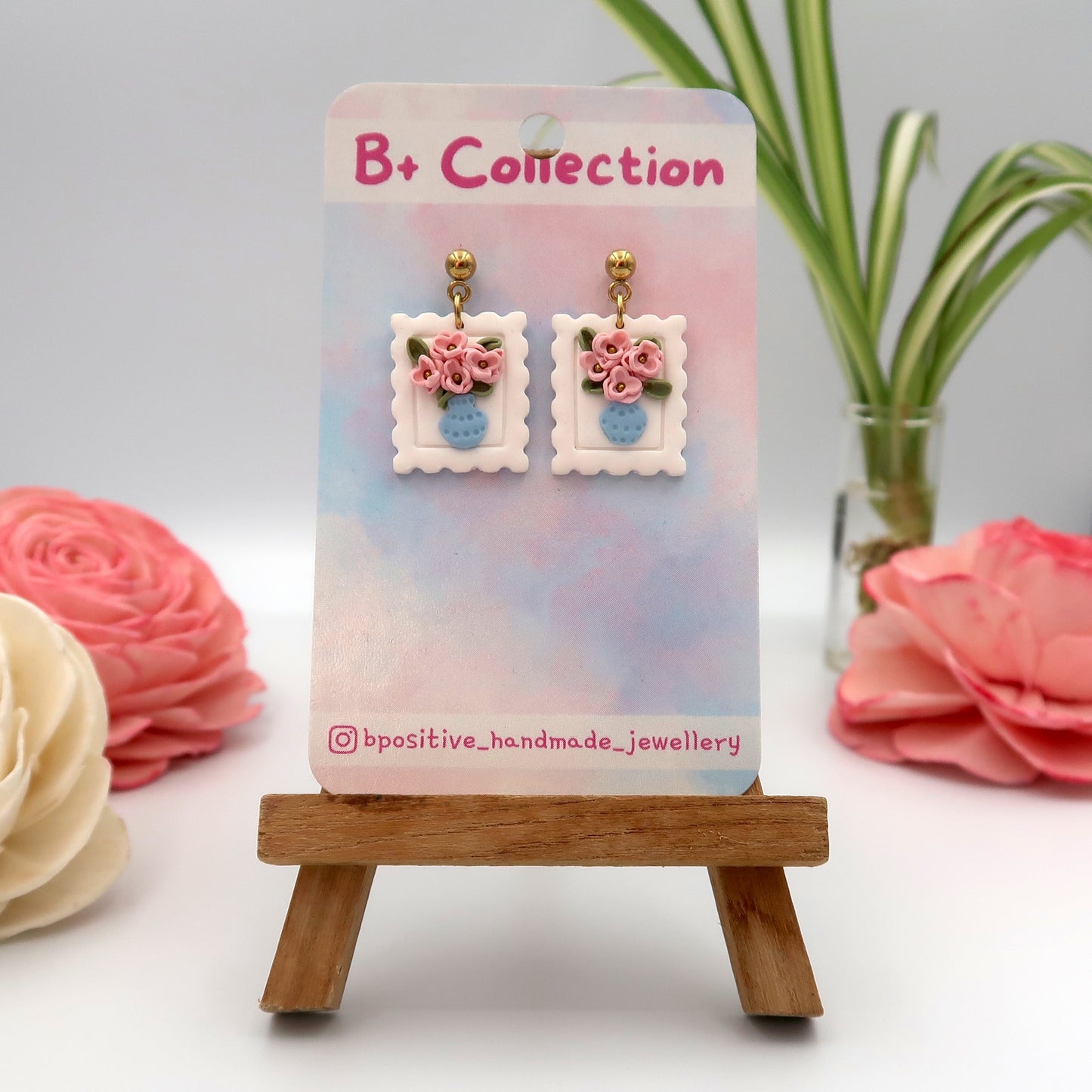 B+ Collection: Floral Stamp Earrings