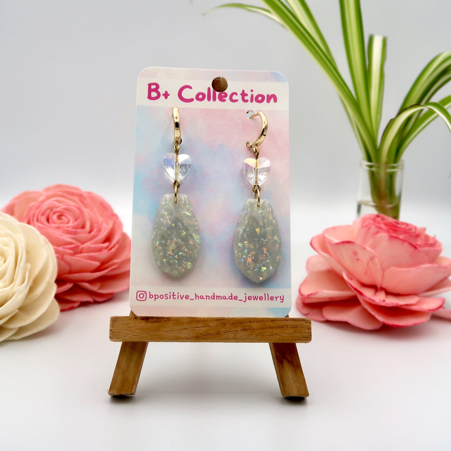 B+ Collection: Opal Heart Drops