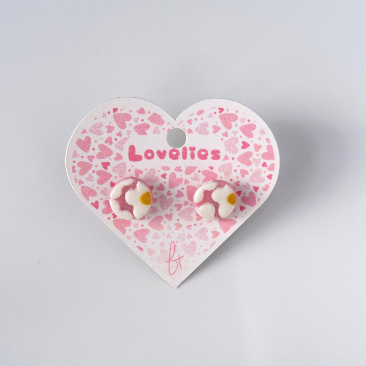 Lovelies: Pink Daisy Polymer Clay Studs