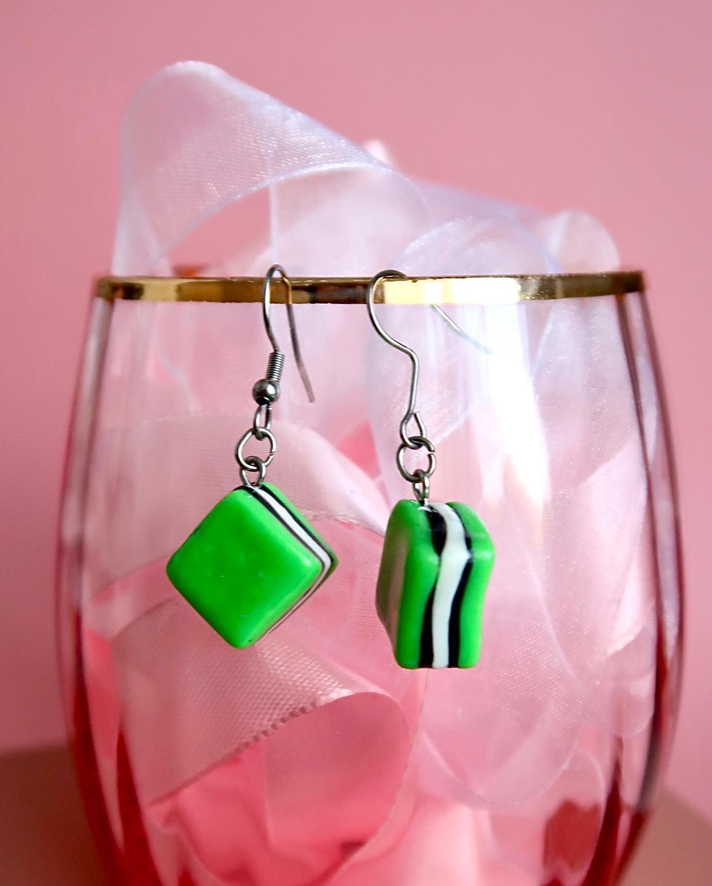 Foodies: Polymer Clay Liquorice Allsort Earrings