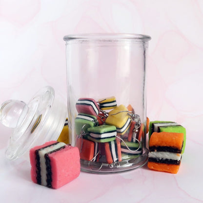 Foodies: Polymer Clay Liquorice Allsort Earrings