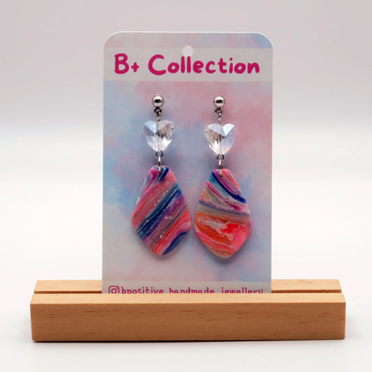 B+ Collection: Crystal Rainbow Diamond Earrings