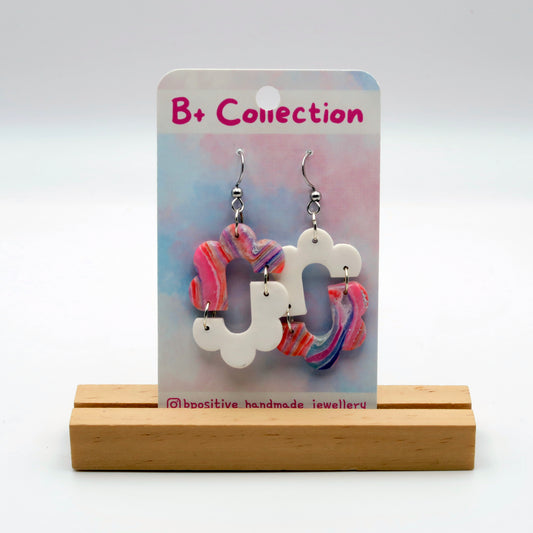 B+ Collection: Rainbow Floral Link Earrings