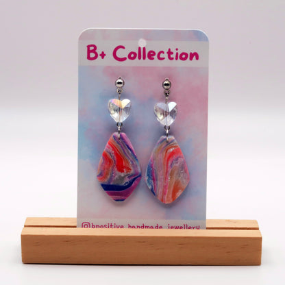 B+ Collection: Crystal Rainbow Diamond Earrings