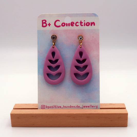 B+ Collection: Floral Teardrops in Pink