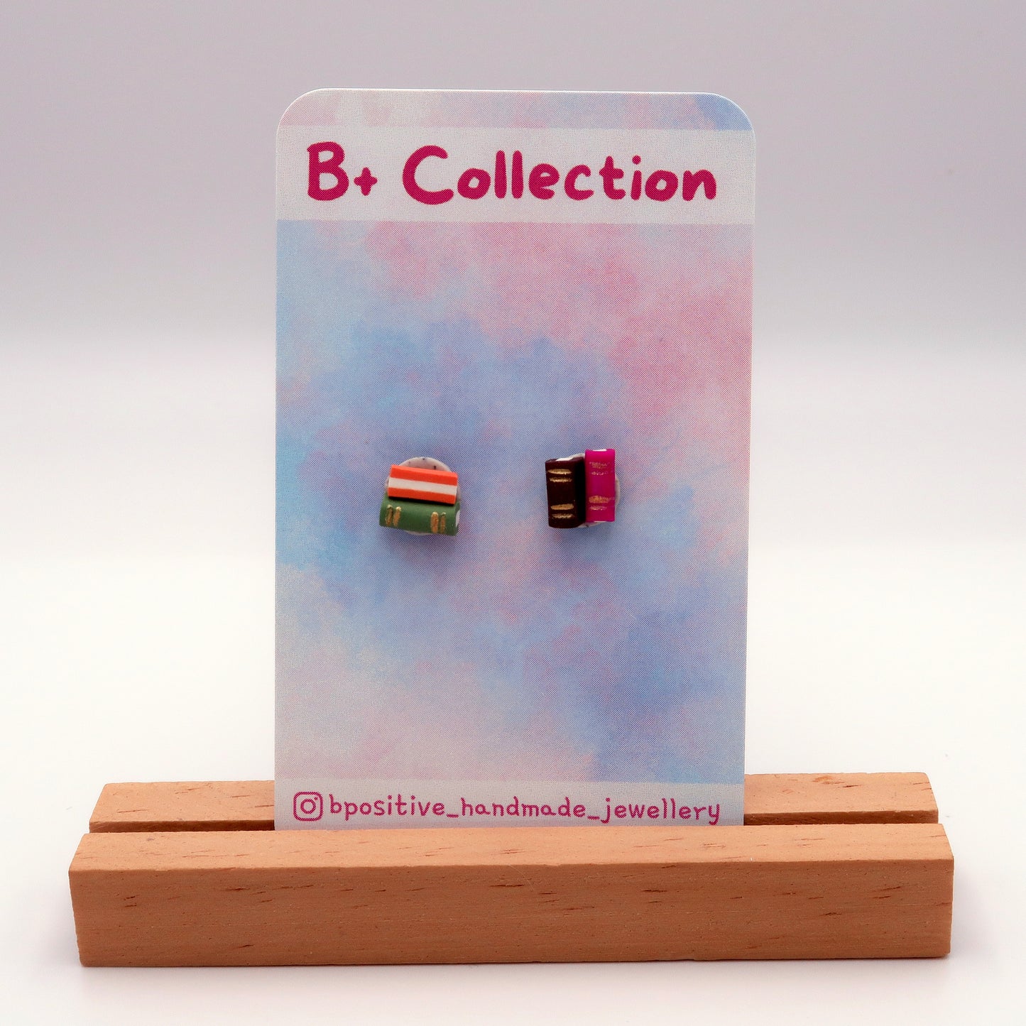 B+ Collection: Tiny Book Stack Studs