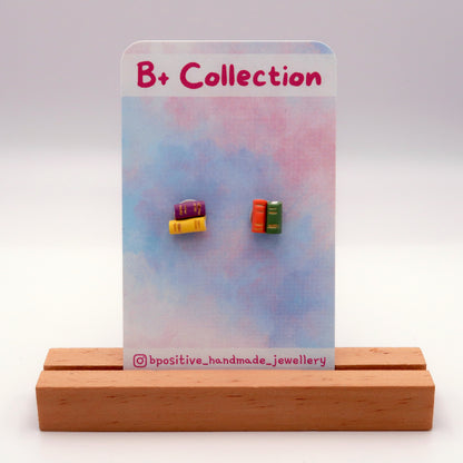 B+ Collection: Tiny Book Stack Studs