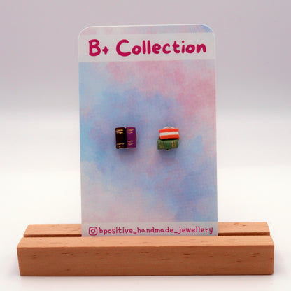 B+ Collection: Tiny Book Stack Studs
