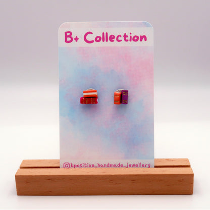 B+ Collection: Tiny Book Stack Studs