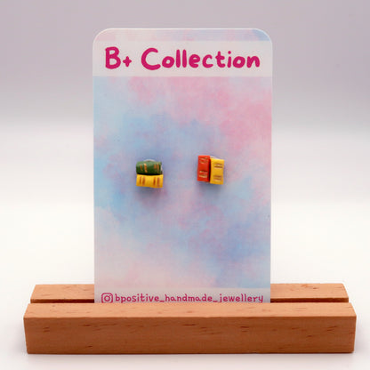 B+ Collection: Tiny Book Stack Studs