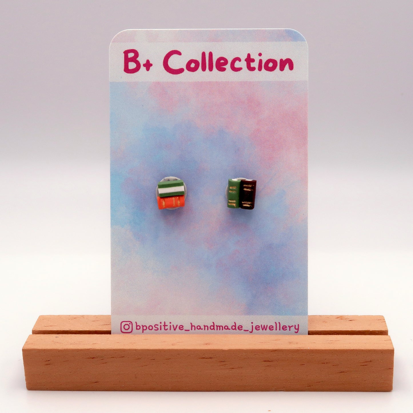 B+ Collection: Tiny Book Stack Studs